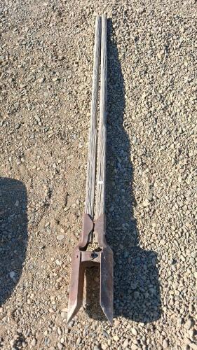 Military Vehicle Steel Recovery Ramps, Pair, Mounting Brackets, Pry Tool, Post Hole Digger - 3