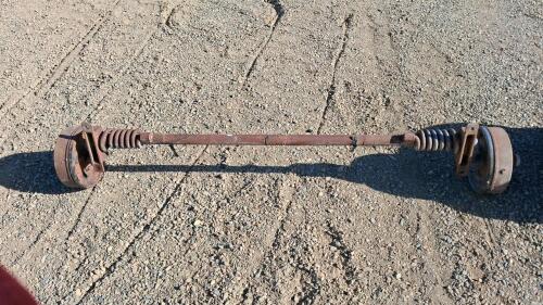 5-Lug Trailer Axle Drum Brakes w/ DEAN Galaxie GT 185/80R13 Tires, Leaf Spring Mounts - 2