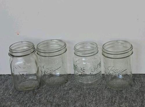 Ball & Kerr 1-Pint Mason Canning Jars, Regular/Wide Mouth, Set of 12, Clear Glass - 3