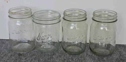 Ball & Kerr 1-Pint Mason Canning Jars, Regular/Wide Mouth, Set of 12, Clear Glass - 4