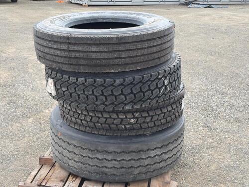 Four various tire, brand names and sizes - Great condition