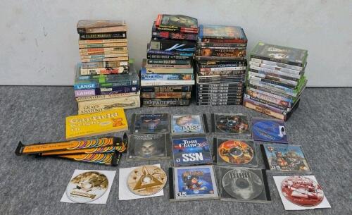 Mixed Lot: 41 Books, 20 DVD/Blu-ray, 27 PC/Xbox Games, Box Sets, Collectible Titles, 3 Glow Bracelets