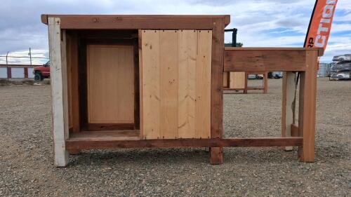 Rustic Reclaimed Wood Desk &ndash; From The Inn at South Lake Tahoe, 3 Drawers, Tin Door - 2