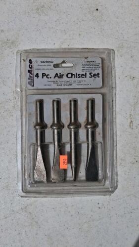 Pneumatic Air Hammer with 4-Piece AirAce Chisel Set, 4500 BPM, 0.401" Shank - 3