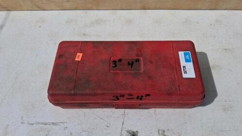 3"-4" Engine Cylinder Hone Tool Kit, Adjustable Range, Stones, Case, Fits Automotive Cylinders - 3