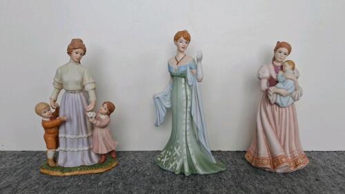 Home Interiors Figurines Set &ndash; Victorian Lady and Family Porcelain Figures, 12 Piece, 8-10" - 4