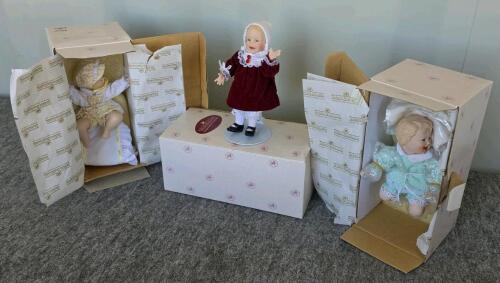 Ashton-Drake Porcelain Baby Dolls Lot - Matthew, Michael, Original Boxes, Outfits, 9 Dolls - 2
