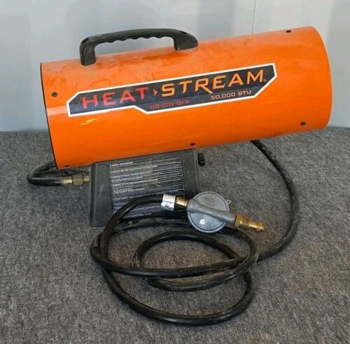 Heat Stream HB-50V-GFA 50,000 BTU Propane Heater, Maria Grande Flatware, Metal Plant Stand - 4