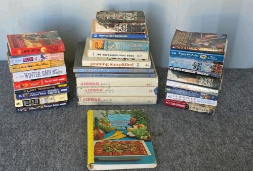 Assorted Lot of 30+ Books: Westerns, Military History, Cookbooks, Notable Authors, Hardcovers & Paperbacks