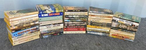 Large Lot of ~52 Louis L'Amour and Western Paperback Books, Bantam, Vintage Readable Editions