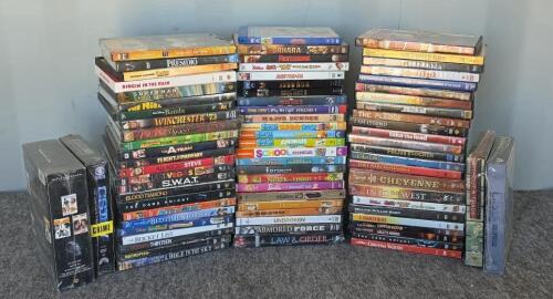 Bulk Lot of 60+ DVDs - Movies & TV Series, Box Sets, Mixed Genre, Many Sealed/Unopened