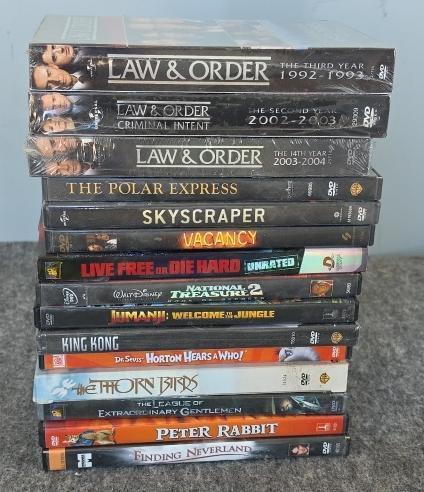 Bulk Lot - 55+ DVD Movie & TV Show Box Sets: Law & Order, Clint Eastwood, Family, Classics - 3