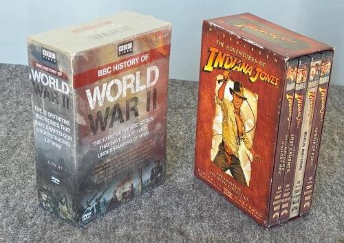Huge Lot: Indiana Jones, BBC WWII, Bogart, Cooper, Disney, Classic & TV DVD/Blu-ray Box Sets - 5