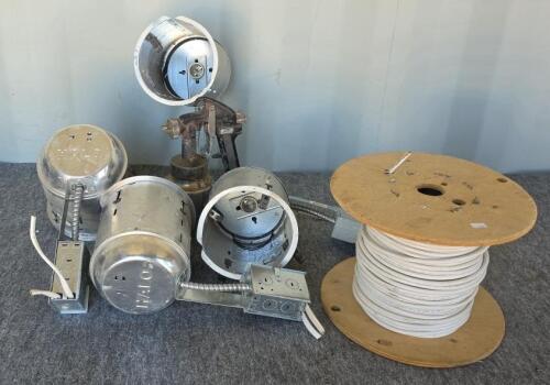 4 Halo 6" New Construction Recessed Light Housings, RG6 Coax Cable, Campbell Hausfeld Spray Gun, Coaxial Cable