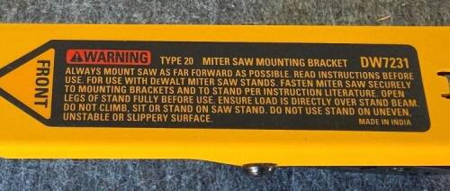 DeWalt DW7231 Miter Saw Mounting Brackets, Compatible with DW723, DWX723, DWX724, DWX725 Stands - 3