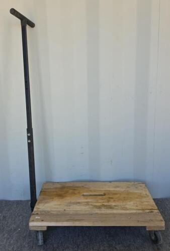 Industrial Wood Platform Dolly & Lufkin PS18M Measuring Wheel, Foldable Handle - 2