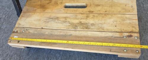 Industrial Wood Platform Dolly & Lufkin PS18M Measuring Wheel, Foldable Handle - 3