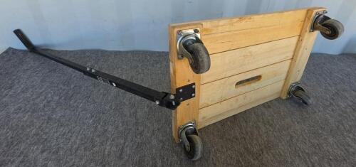 Industrial Wood Platform Dolly & Lufkin PS18M Measuring Wheel, Foldable Handle - 4