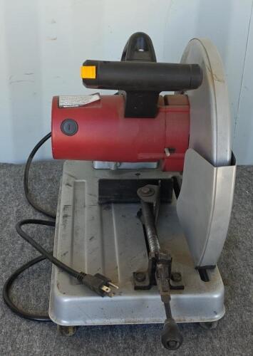 Chicago Electric 14" Industrial Table Cut-Off Saw, 15A, 3,800 RPM, Metal Chop Saw - 3