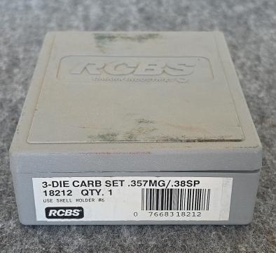 RCBS Carbide 3-Die Set .357 Magnum/.38 Special, Model 18212 with Original Case and Accessory Pack - 5