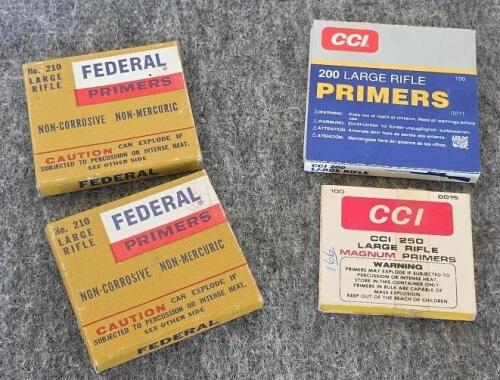 Remington, Federal, CCI Primers Assortment, FFFg Black Rifle Powder, .440 Speer Lead Balls - 3
