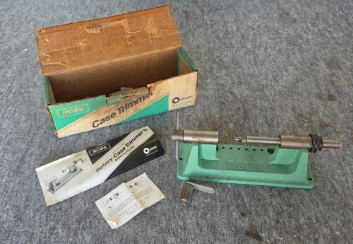 RCBS Uniflow Powder Measure, Case Trimmer, Powder Trickler, Lyman Loading Block, Accessories Boxed - 3