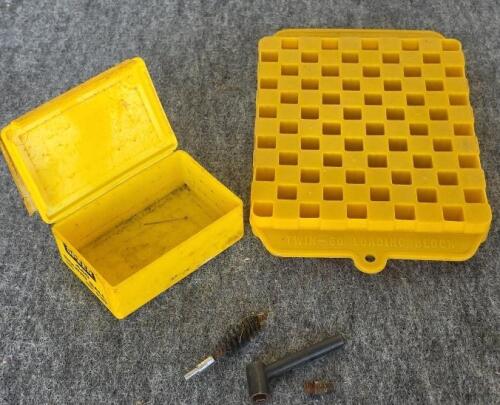 RCBS Uniflow Powder Measure, Case Trimmer, Powder Trickler, Lyman Loading Block, Accessories Boxed - 5