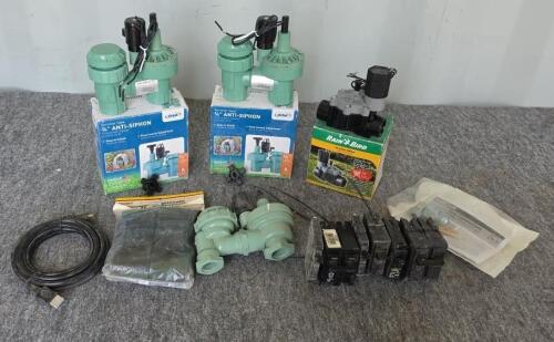 Orbit 57623 3/4" Anti-Siphon & Rain Bird CP075 3/4" In-Line Irrigation Control Valves Bundle