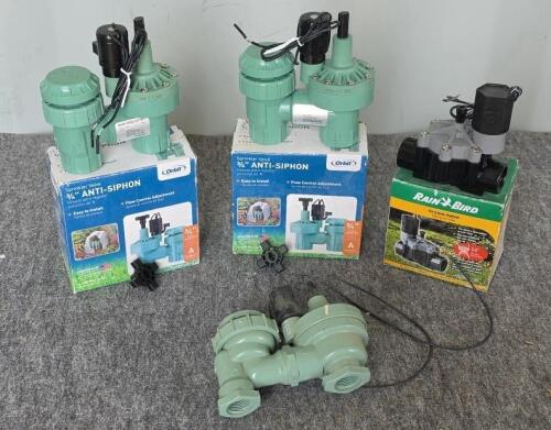 Orbit 57623 3/4" Anti-Siphon & Rain Bird CP075 3/4" In-Line Irrigation Control Valves Bundle - 2