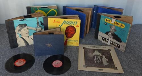 Johnnie Ray Columbia C-288 78 RPM Album Set + 1940s Decca/CBS Louis Jordan, Bing Crosby Books