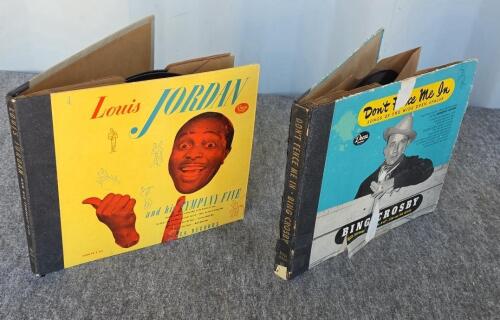 Johnnie Ray Columbia C-288 78 RPM Album Set + 1940s Decca/CBS Louis Jordan, Bing Crosby Books - 11