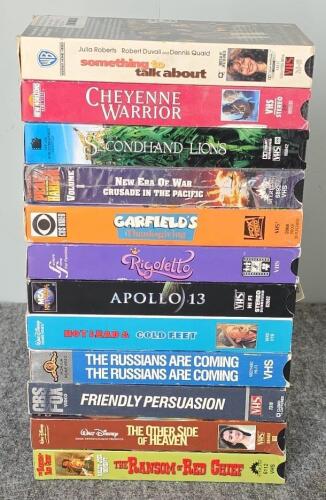 Large Lot of 65 Mixed VHS Tapes &ndash; Family, Comedy, Western, War, Classic Movies & Documentaries - 2