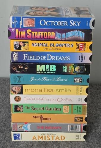 Large Lot of 65 Mixed VHS Tapes &ndash; Family, Comedy, Western, War, Classic Movies & Documentaries - 3