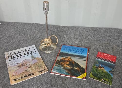 History & Military Book Lot: WWII, Korea, Vietnam, U.S. Army, Photojournalism, ~22 Volumes & Small Table Lamp - 5