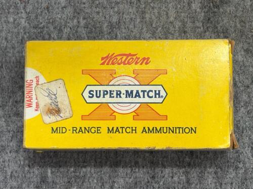 Western X Super-Match .38 Special 148 gr Lead Wad Cutter 50rd Box, Vintage Match Ammunition