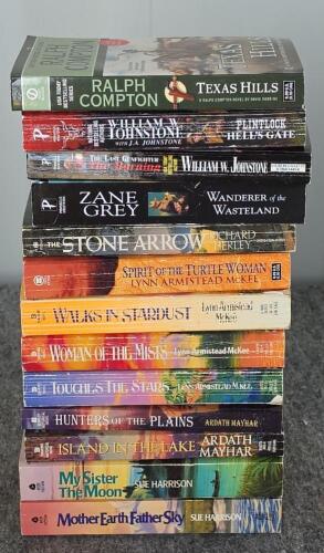 Large Lot ~60 Western & Historical Fiction Paperback Books Johnstone Compton Gear Harrison - 6