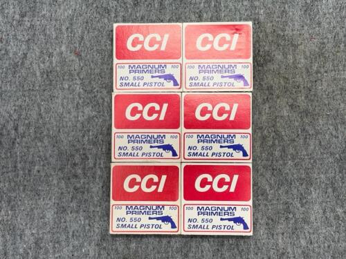 CCI No. 550 Small Pistol Magnum Primers, 600 Count, Lot E12GG