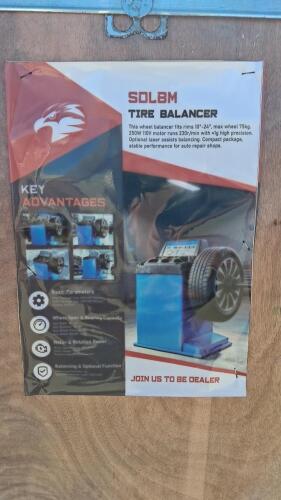 NEW IN BOX - Tire Balancer, 10"-24" Rim, 110V 250W, 165 lb Capacity, Crated, Digital Display
