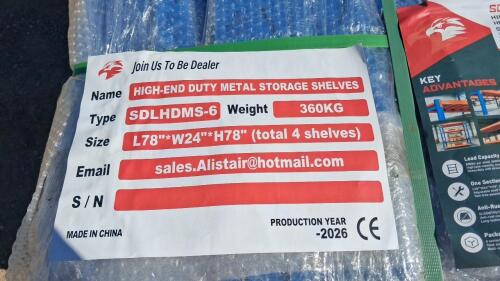 SDLHDMS-6 Heavy Duty Metal Shelving System, 40 ft. Overall Length, 6 Sections - 3