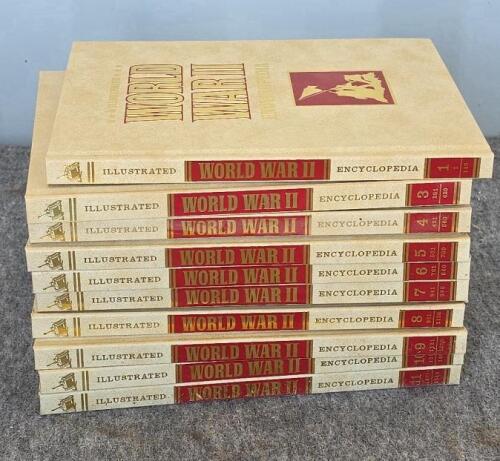 Large Military & History Book Lot - Illustrated WWII Encyclopedia, 1994/1995 Military Yearbook - 4