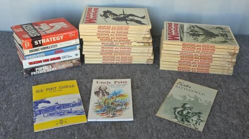 Large Lot 1970s Weapons and Warfare Magazines & Classic Military History Books Strategy WWII