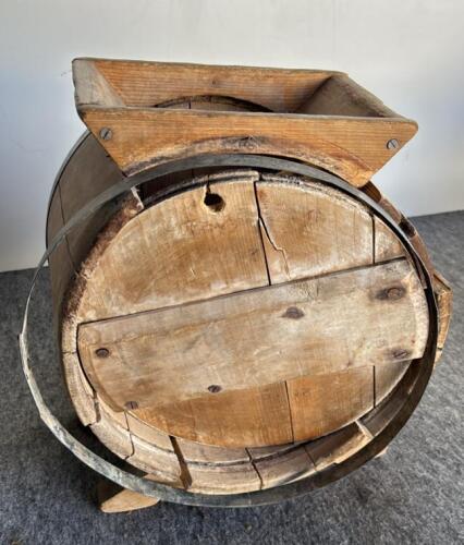 Antique Wooden Butter Churn, Covered Wagon Night Light, Pepsi Crate and 2 'Farmers Market' Crates, Spanish Frigate Ship Model 1780, Wooden Tall Ship Replica - 4