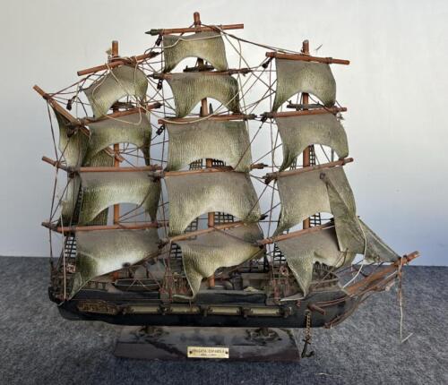 Antique Wooden Butter Churn, Covered Wagon Night Light, Pepsi Crate and 2 'Farmers Market' Crates, Spanish Frigate Ship Model 1780, Wooden Tall Ship Replica - 9