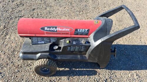 Reddy Heater 125T, 125,000 BTU Multi-Fuel Forced Air Heater, 13.5-Gallon Tank, Portable