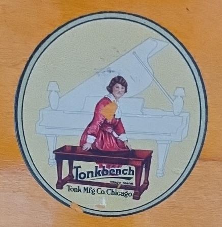 Cable-Nelson Upright Piano, Serial 173440, Circa 1922, With Tonk Storage Bench, USA Made - 12