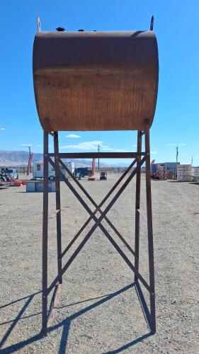 350 Gallon Elevated Steel Water Storage Tank with Stand &ndash; Heavy Duty Outdoor Horizontal Tank - 4