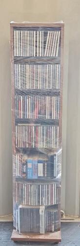 Extensive Music CD Collection with Shelf, Country and Classic Artists, 100&ndash;150 Discs