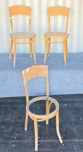 Albert Pick & Co. Model 1250 Bentwood Caf&eacute; Chairs, Set of 3, Early-Mid 20th Century