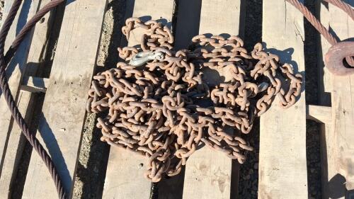 Wire Choker Cable 3/4" with Hooks & 3/8" x 40 ft Grade 70 Steel Chain - 4