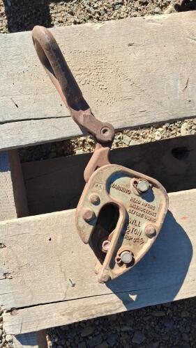 Merril Bros. 1/2-Ton Plate Lifting Clamp, 50 ft. Chain and 7 ft Steel Wire Rope Sling - 4